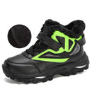 Anti-slip Kids Boys Ankle Boots with Motorcycle Hook and Loop childrensterritory