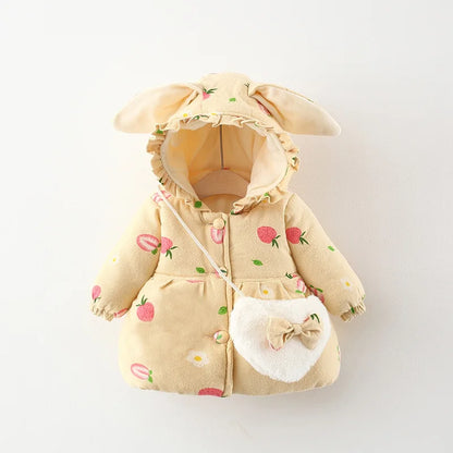 Girls Cartoon Design Winter Warm Jackets childrensterritory
