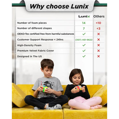 14pcs Modular Kids Play Couch for Bedroom and Playroom childrensterritory