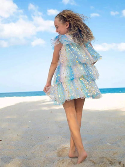 Kids Girls Sequin Rainbow Prom/Birthday Princess Dresses childrensterritory