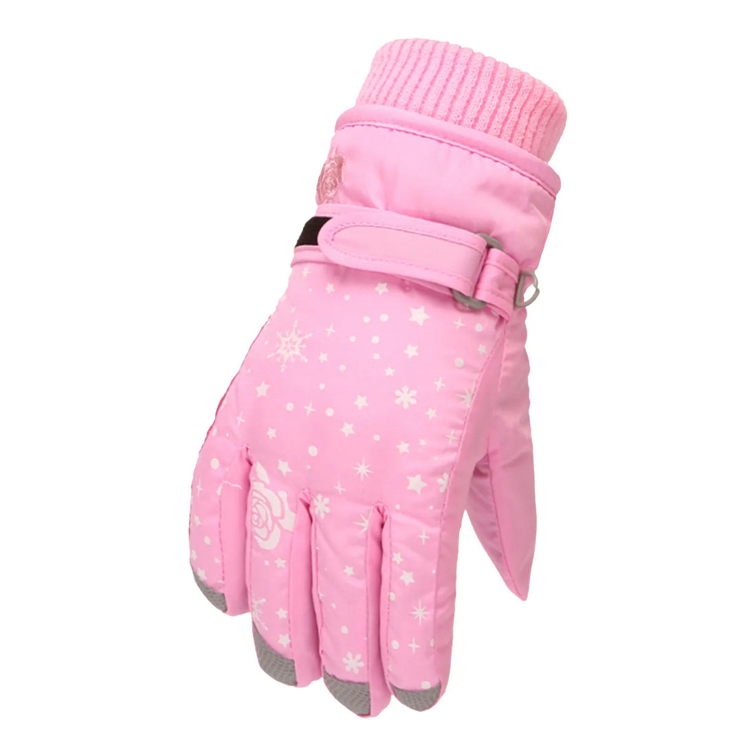 Kids Girls Thicken Warm Waterproof Skiing Gloves
