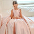 Girls Elegant White Satin Ball Gown, Communion Dress childrensterritory