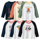 Trendy Boys Long Sleeve Bear Cartoon Design Cotton T-Shirts childrensterritory