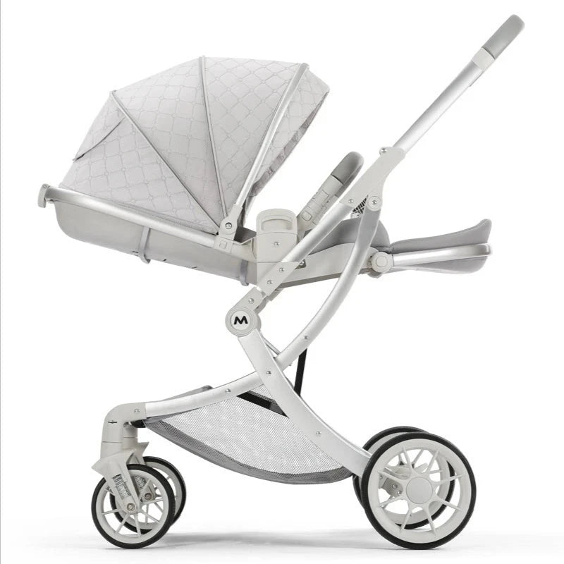 Elevated Baby Stroller with Lightweight Eggshell Design