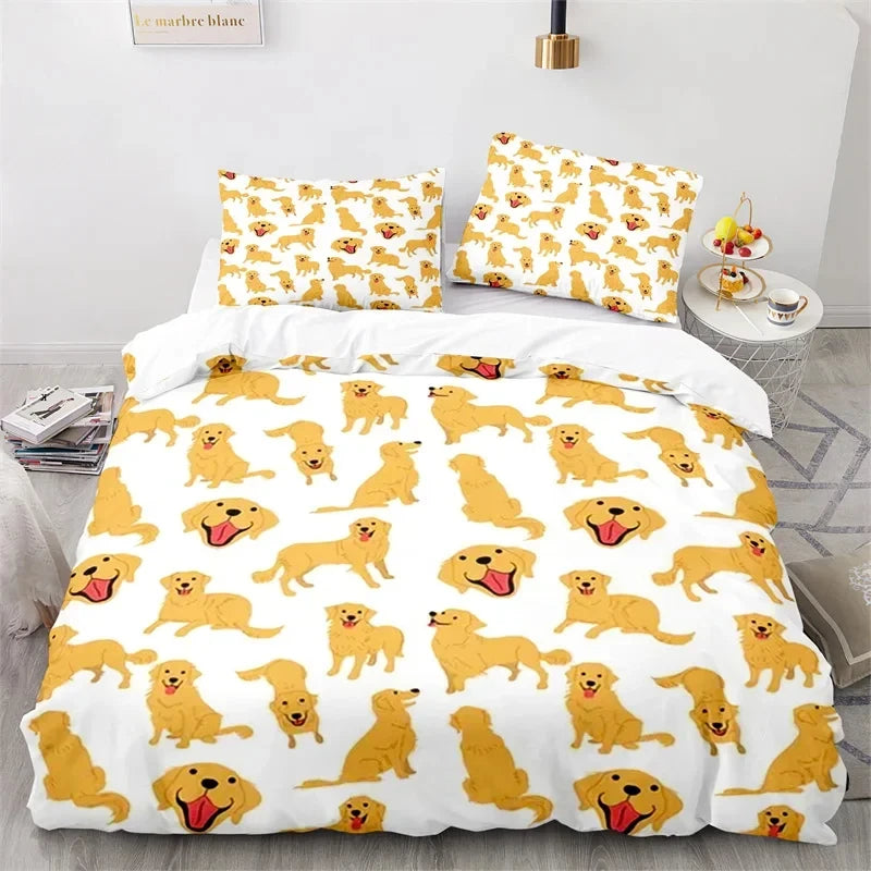 3D Cartoon Animal Print Microfiber Kids Bedding Sets