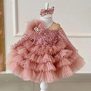 Baby/Kids Girls Luxury Scoop Neck Tulle Party Dresses childrensterritory