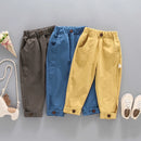Solid Color Casual Style Trousers For Little Girls childrensterritory