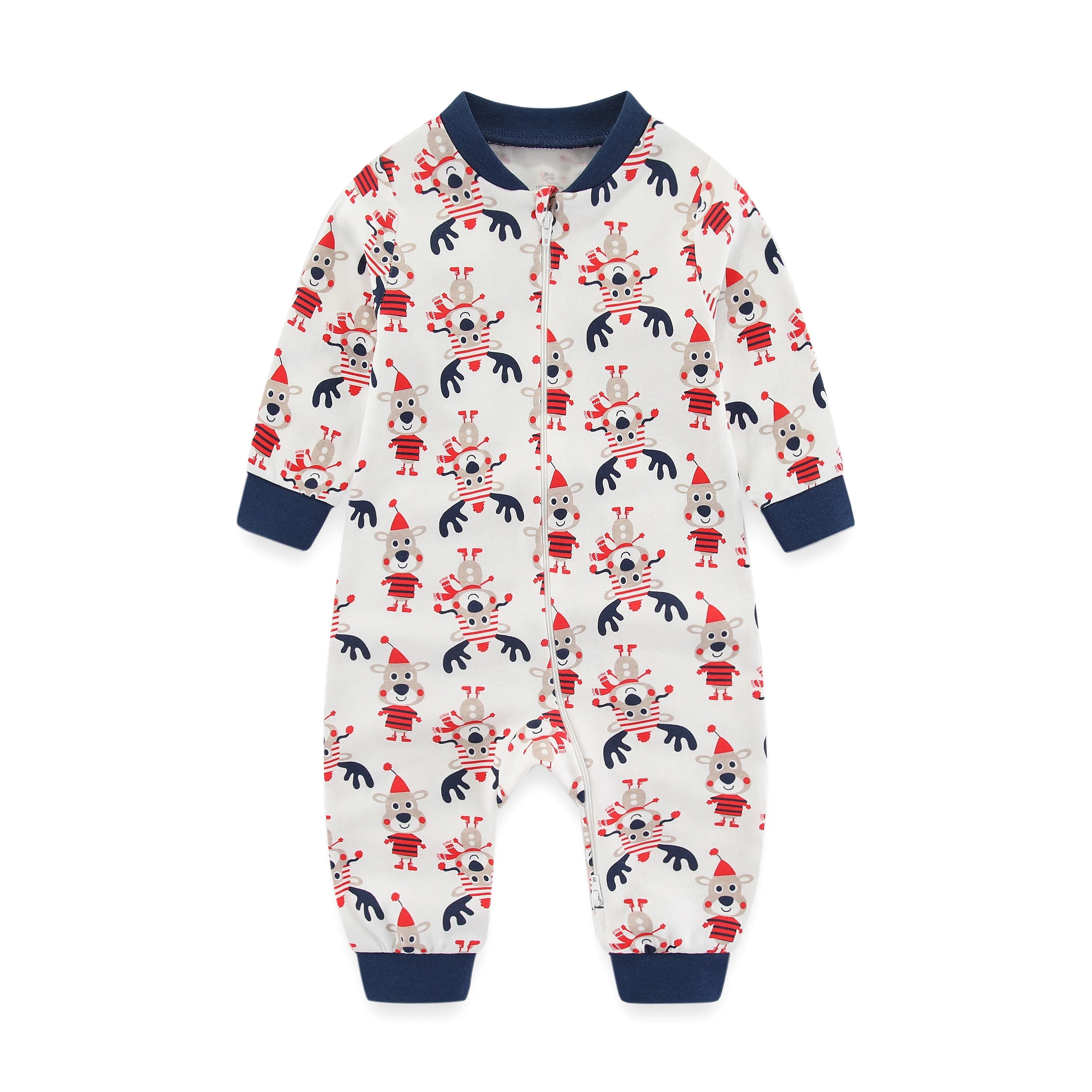Cartoon Print Long Sleeve Newborn Baby Cotton One-piece/Rompers
