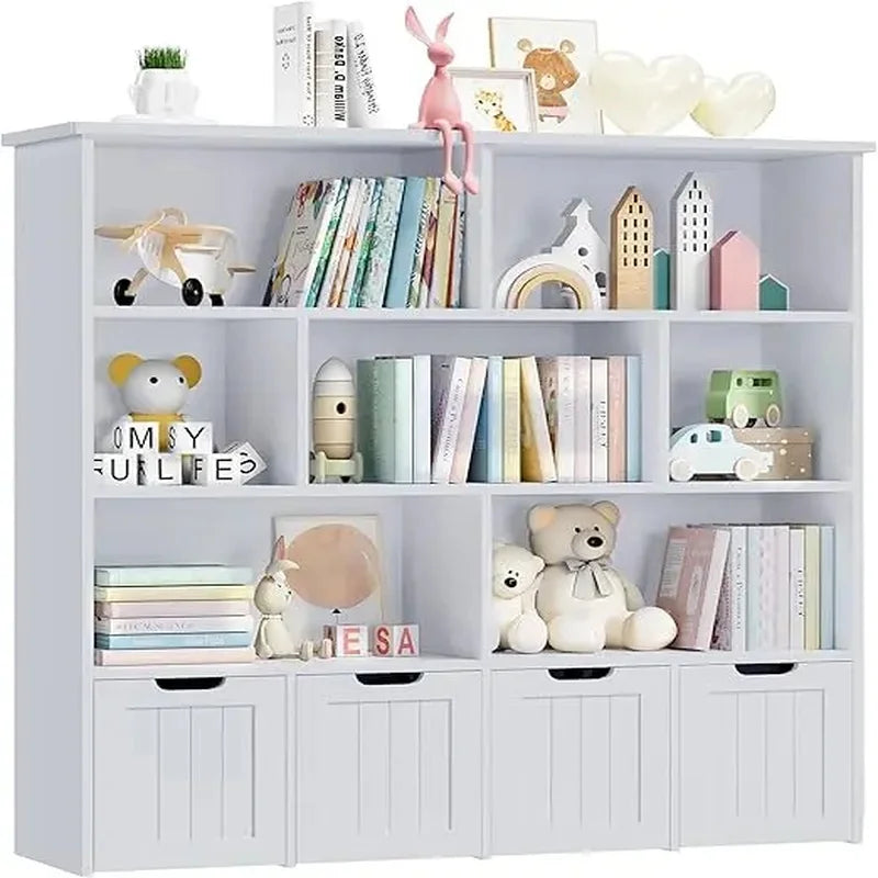 Kids Toy Organization With 4 Removable Drawers and 7 Cubbies