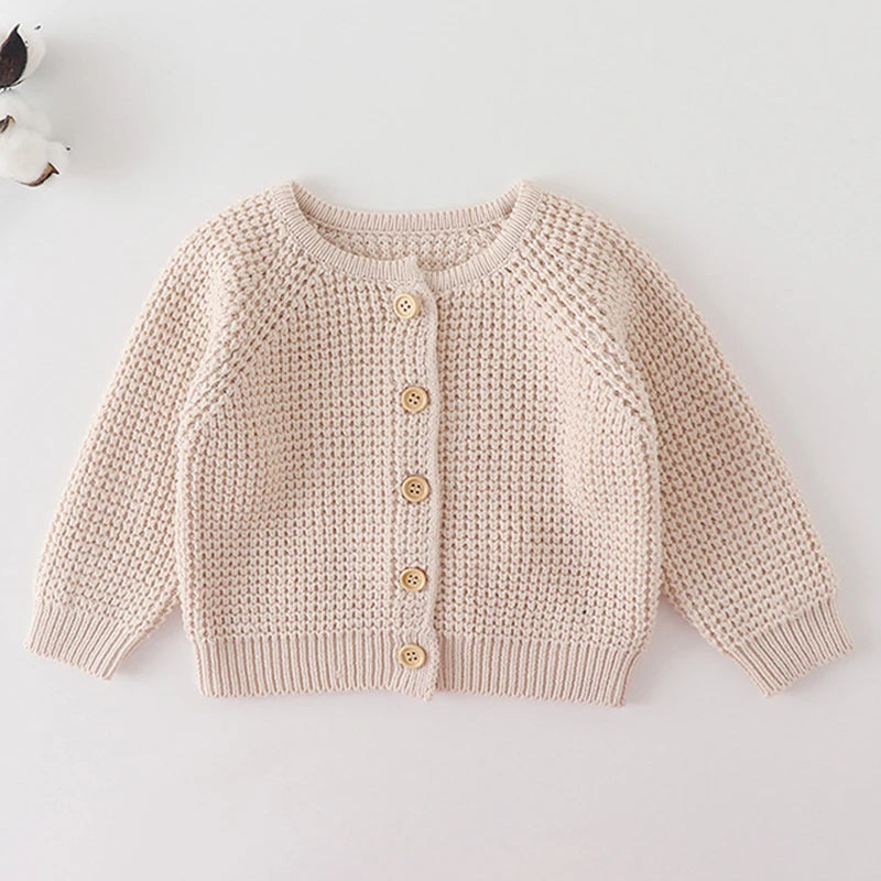 Baby Flowers Embroidered Long Sleeves Knitted Cardigans childrensterritory