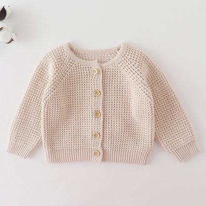 Baby Flowers Embroidered Long Sleeves Knitted Cardigans childrensterritory