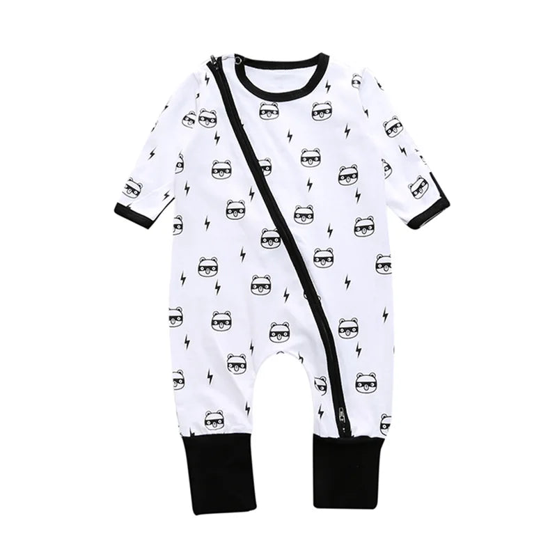 Baby Long Sleeve Printed Rompers for Spring