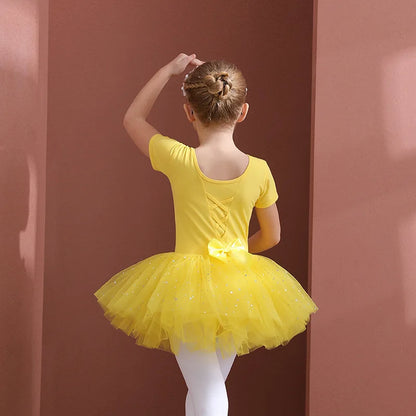 Girls Tulle Bowknot Design Ballet Dancewear/Gymnastics Leotard childrensterritory