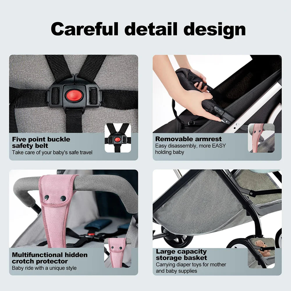 Lightweight, Comfortable &amp; Foldable Baby/Kids Stroller childrensterritory