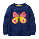 Cartoon Animal Design Little Girls Cotton Sweatshirts for Winter childrensterritory