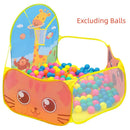 120cm Portable Baby Ball Pool with Basketball Hoop Playpen