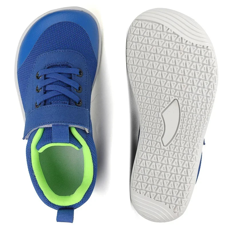 Grey Striped Soft Barefoot Shoes For Boys And Girls childrensterritory