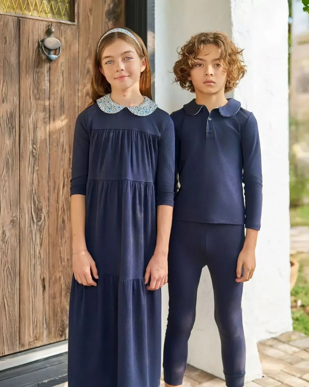 Collar Design Summer Casual Family Matching Clothing Set