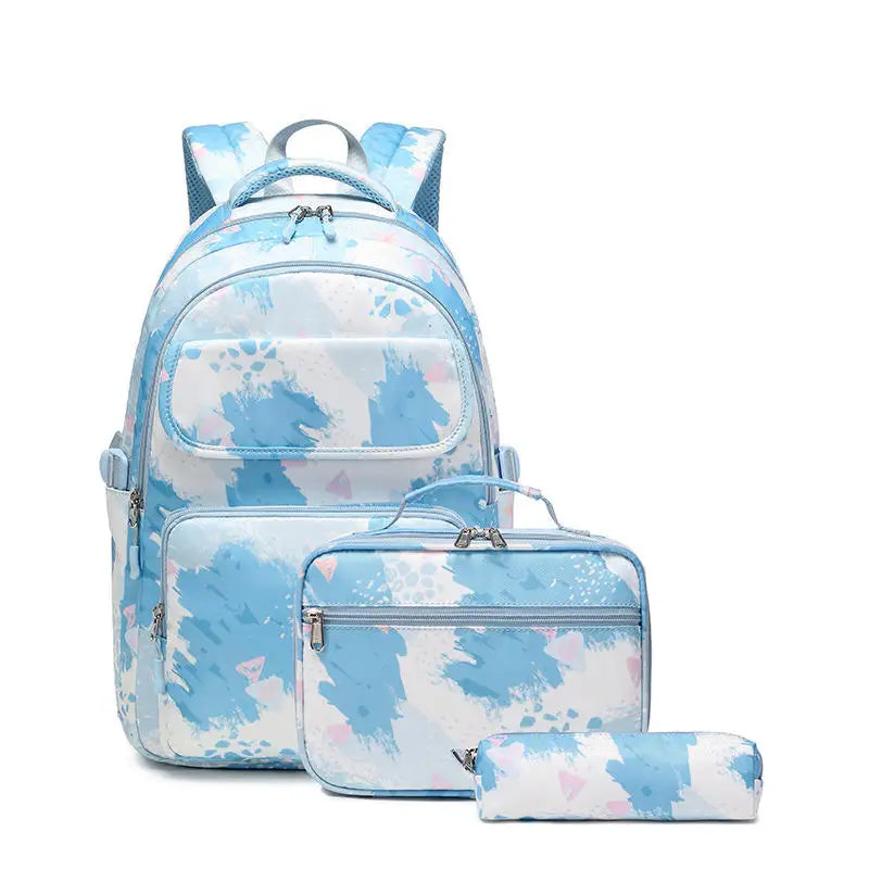 Tie-dye Print Waterproof School Bags Set of 3 for Teenage Girls