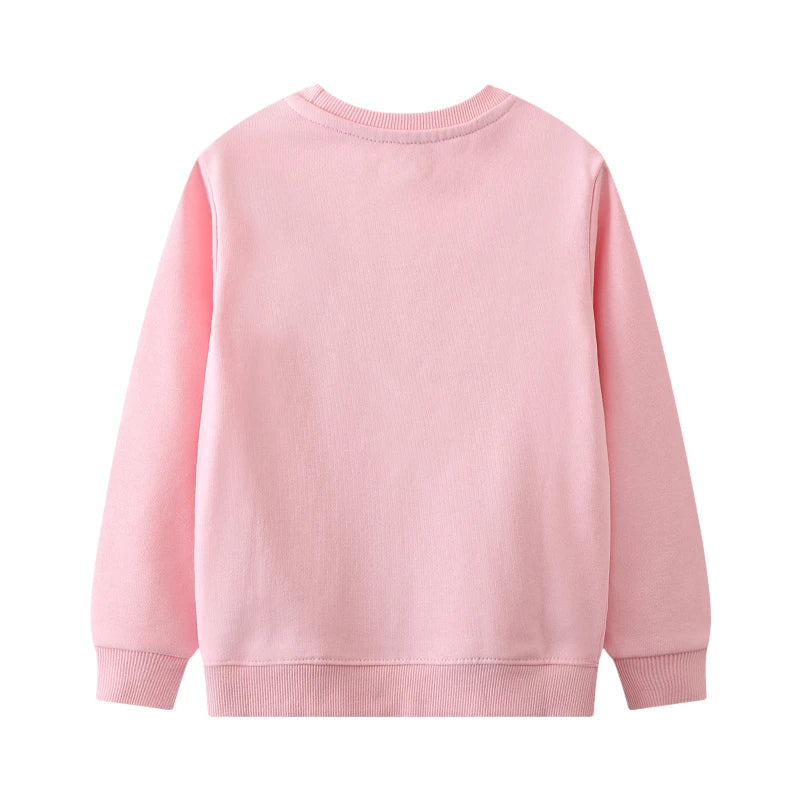 Little Girls Cartoon Rabbit Design Pink Sweatshirt childrensterritory