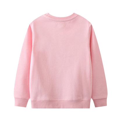 Little Girls Cartoon Rabbit Design Pink Sweatshirt childrensterritory