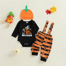Baby Halloween 3Pcs Funny Pumpkin Printed Costume Set