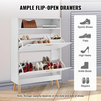 White Entryway Shoe Storage Cabinet for Home childrensterritory