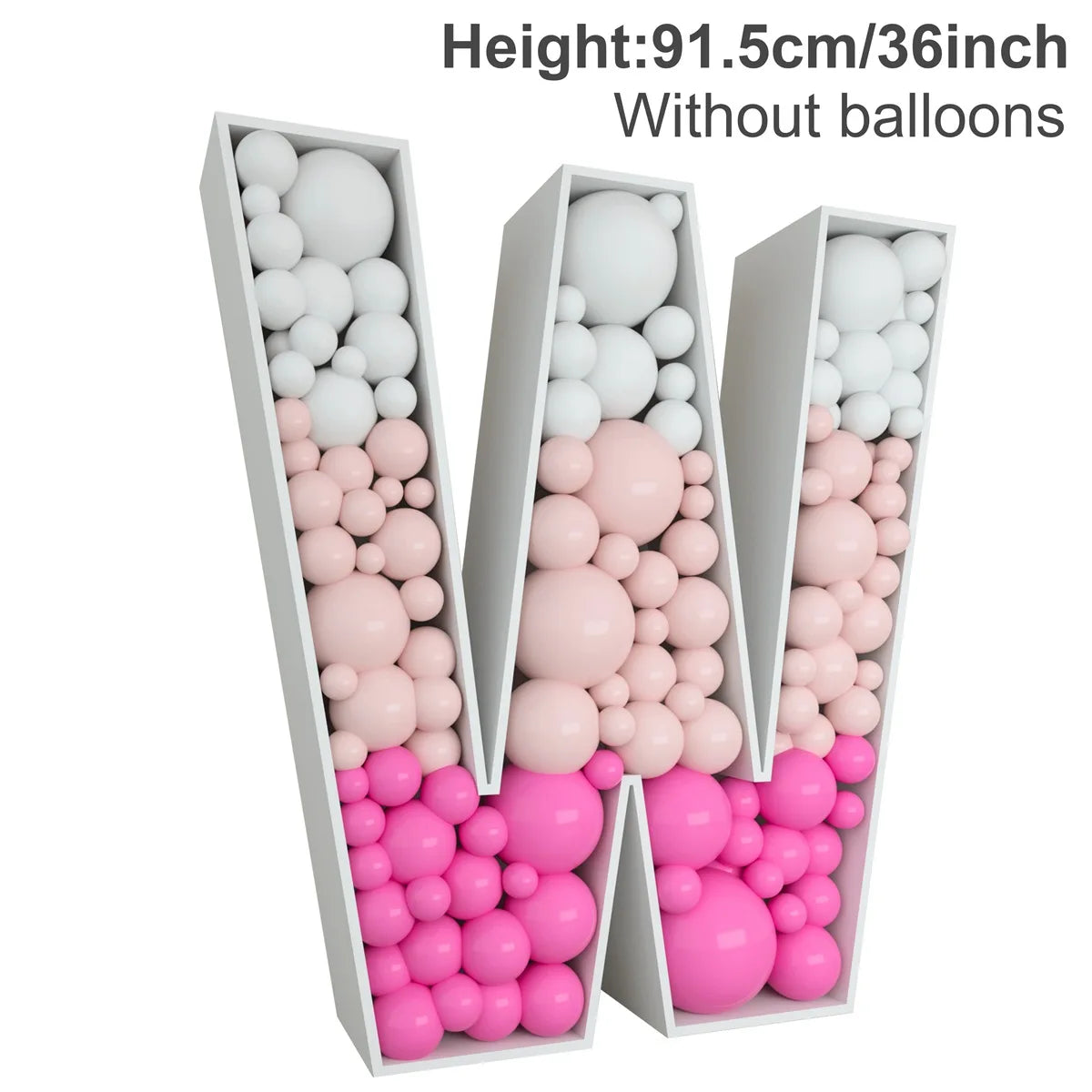 91.5CM Balloon Mosaic Letter Frame Box for Birthday, Baby Shower childrensterritory