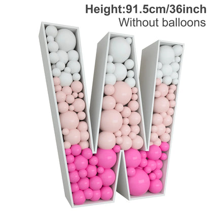 91.5CM Balloon Mosaic Letter Frame Box for Birthday, Baby Shower childrensterritory