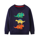 Boys Cartoon Dinosaurs Print Sweatshirts childrensterritory