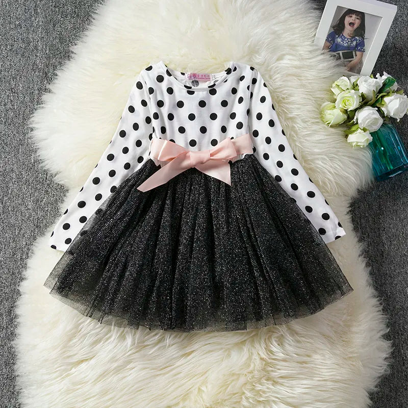 Kids Girl Star Sequin Mesh Winter Party Dresses childrensterritory