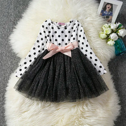 Kids Girl Star Sequin Mesh Winter Party Dresses childrensterritory