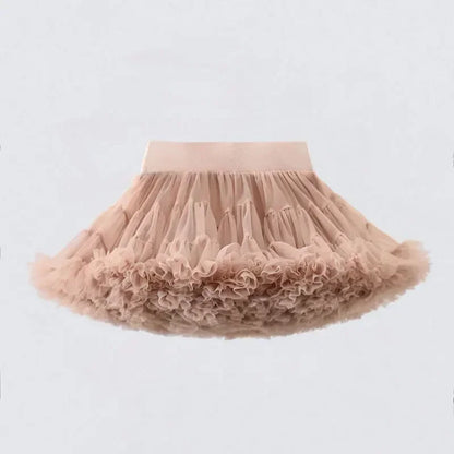 Little Girls Solid Colors Fluffy Chiffon Tutu Skirts childrensterritory