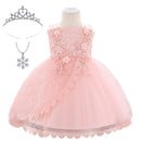 Baby Girl Lace Embroidered Formal Occasion Gowns childrensterritory