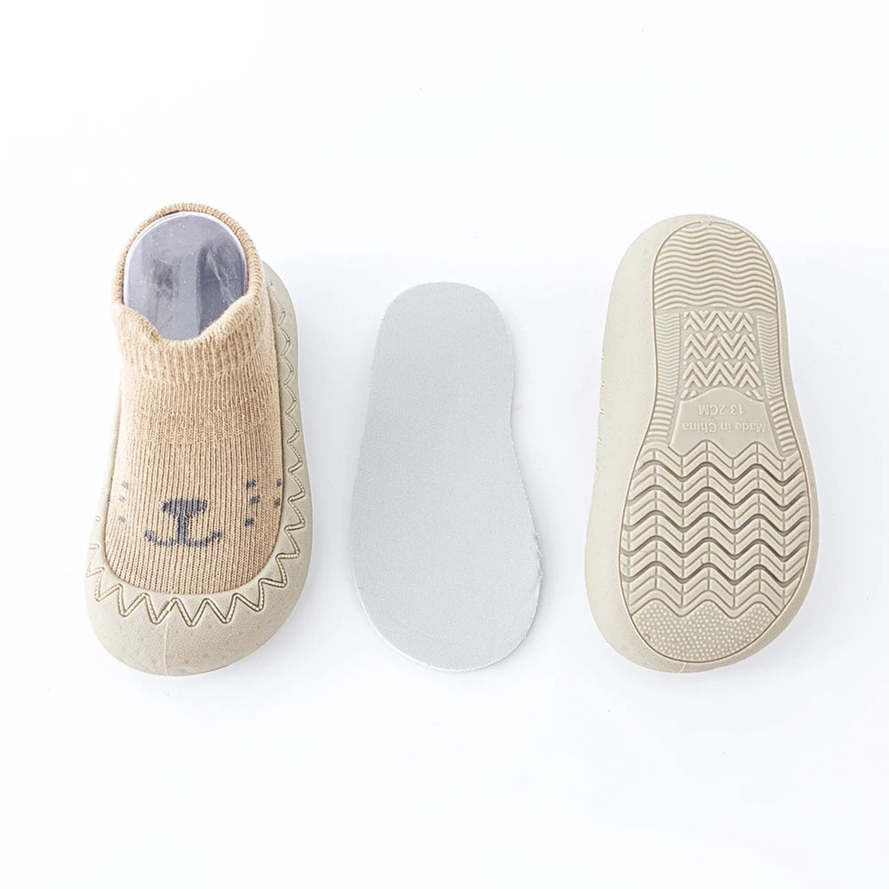 Baby Cute Cartoon Design Rubber Sole Floor Socks Shoes childrensterritory