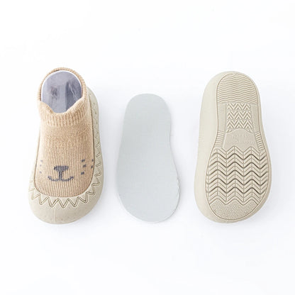 Baby Cute Cartoon Design Rubber Sole Floor Socks Shoes childrensterritory