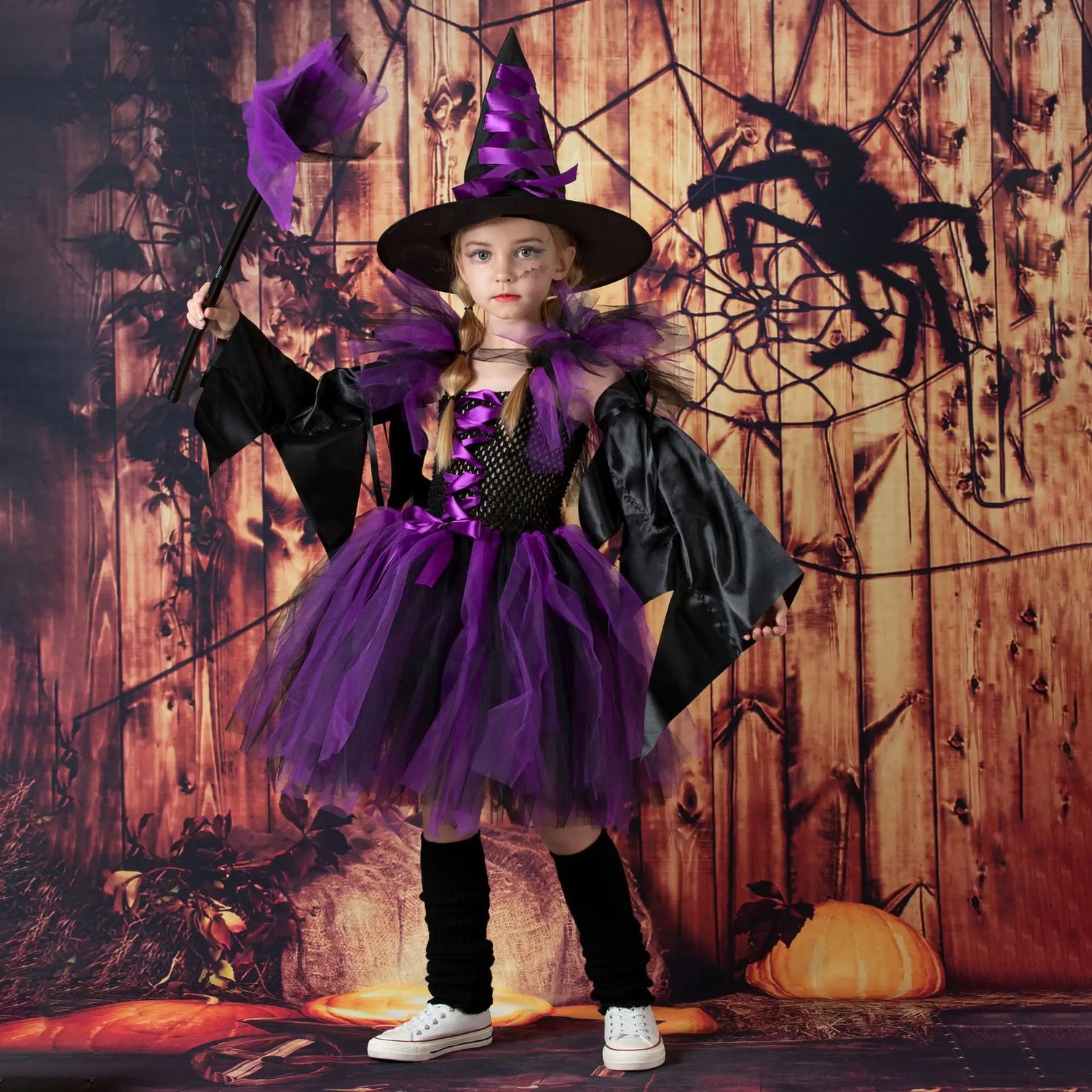 Kids Girls Carnival Vestidos Clothing Set Bag Hat for Halloween