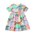 Kids Girls' Casual Print Cotton Dresses for Summer childrensterritory