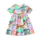 Kids Girls' Casual Print Cotton Dresses for Summer childrensterritory