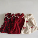 Girls' Solid Colour Collar Design Winter Dresses childrensterritory