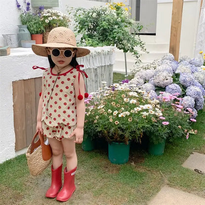 Baby Girls Sleeveless Printed Summer Clothing Set childrensterritory