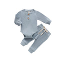Ribbed Stripe Soft Cotton Romper Pants for Baby childrensterritory