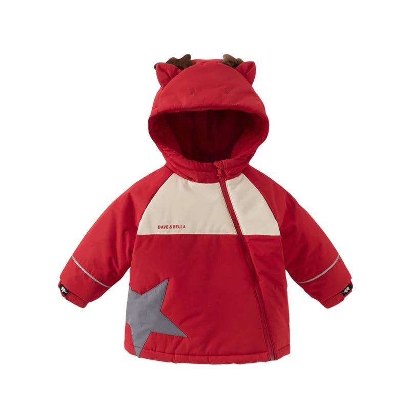 Kids Cartoon Design Zipper Hooded Warm Sweatshirts childrensterritory