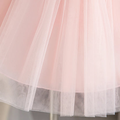 Baby Girls Sequins Fly Sleeves Tutu Wedding Party Princess Outfits childrensterritory