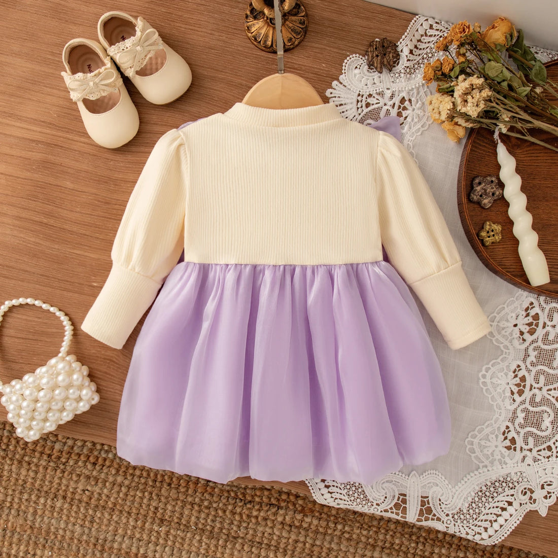 Girls’ Elegant Party Dresses With Bow Design