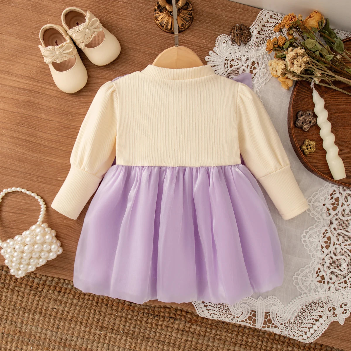 Girls’ Elegant Party Dresses With Bow Design