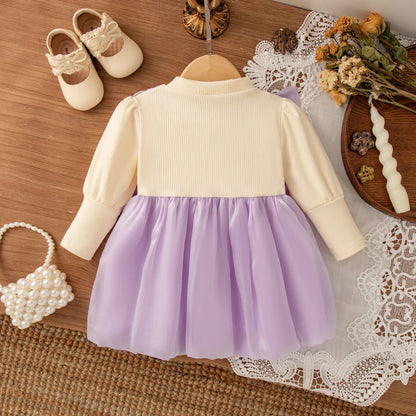 Girls’ Elegant Party Dresses With Bow Design