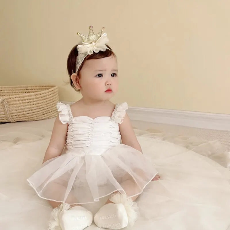Lace Bows Design 2 Pcs/Set Crown Baby Headband Socks Set