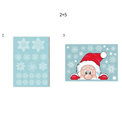 Santa Claus Snowflake Christmas Window/Wall Decals childrensterritory