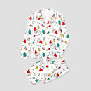 Colorful Christmas Print Long Sleeve Pajamas Sets for Family childrensterritory